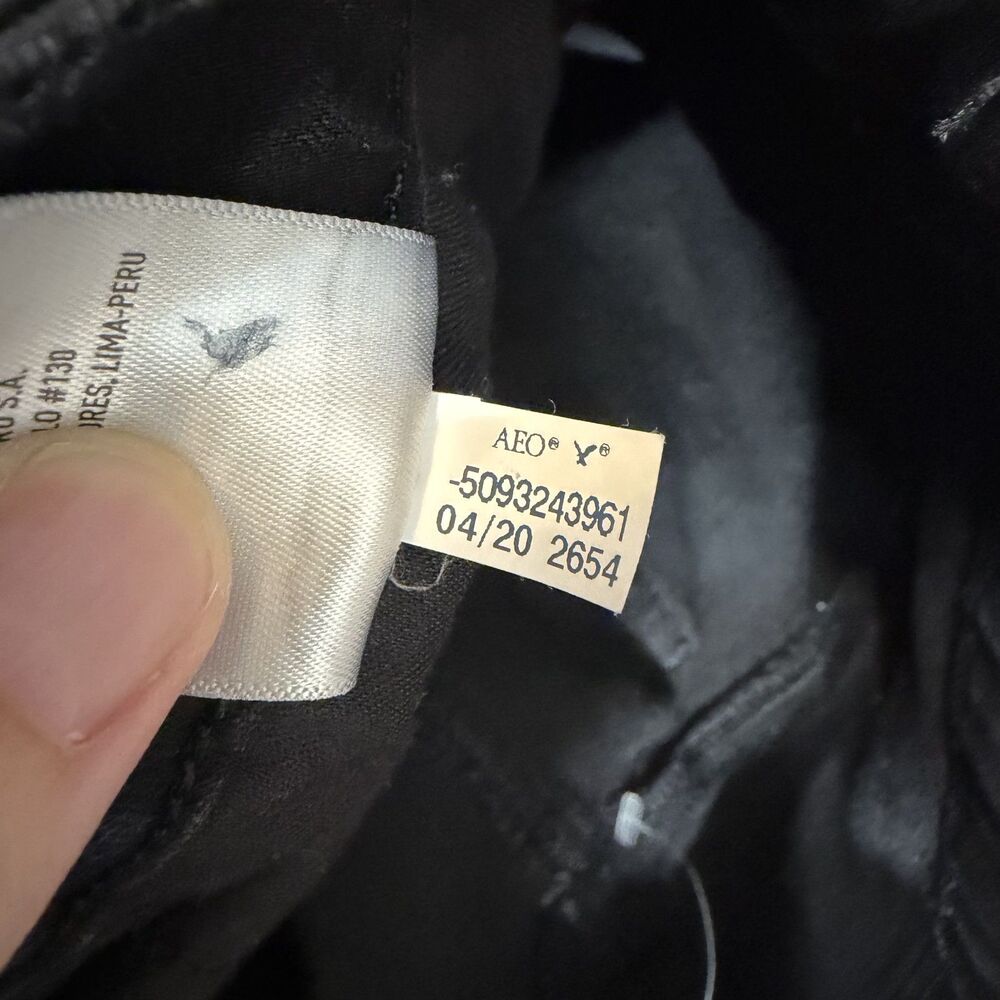 American Eagle Womens Size 12 Long The Dream Jean Black High Rise Jegging Skinny - Picture 11 of 16